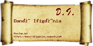 Danó Ifigénia névjegykártya